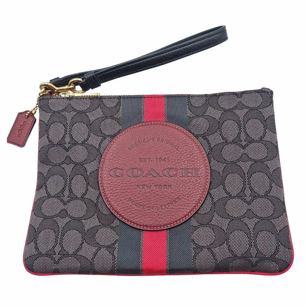 Coach Dempsey Patch Gallery Wristlet Pouch & Zip Around Wallet Bundle - 2 Pieces - Picture 2 of 16